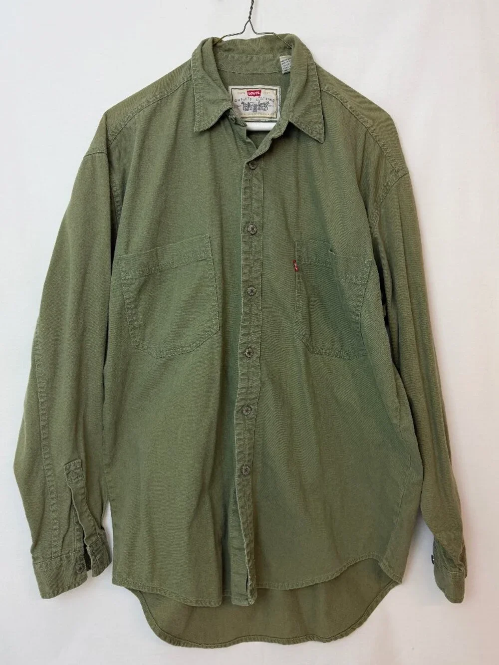 Men's Levi's Olive Button Down Shirt